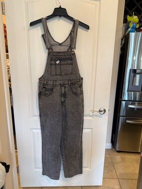 GUESS Men Vintage 80s 90s Black Wash Denim overalls Jeans Green Label USA large